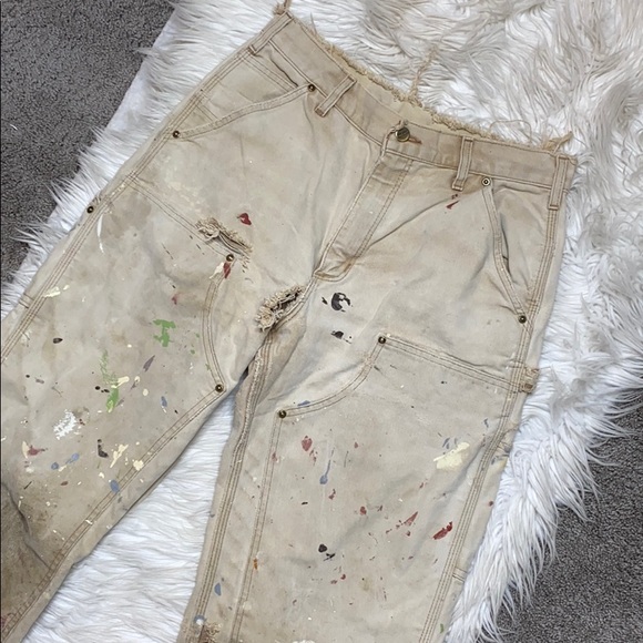 Paint Splattered Double Knee Pants